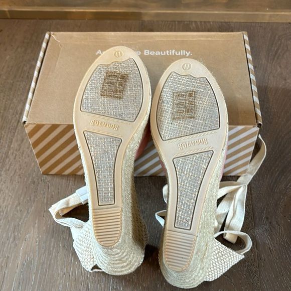 Soludos Tall Wedge Linen Espadrilles in Dusty Rose - Picture 13 of 13